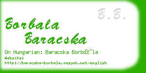 borbala baracska business card